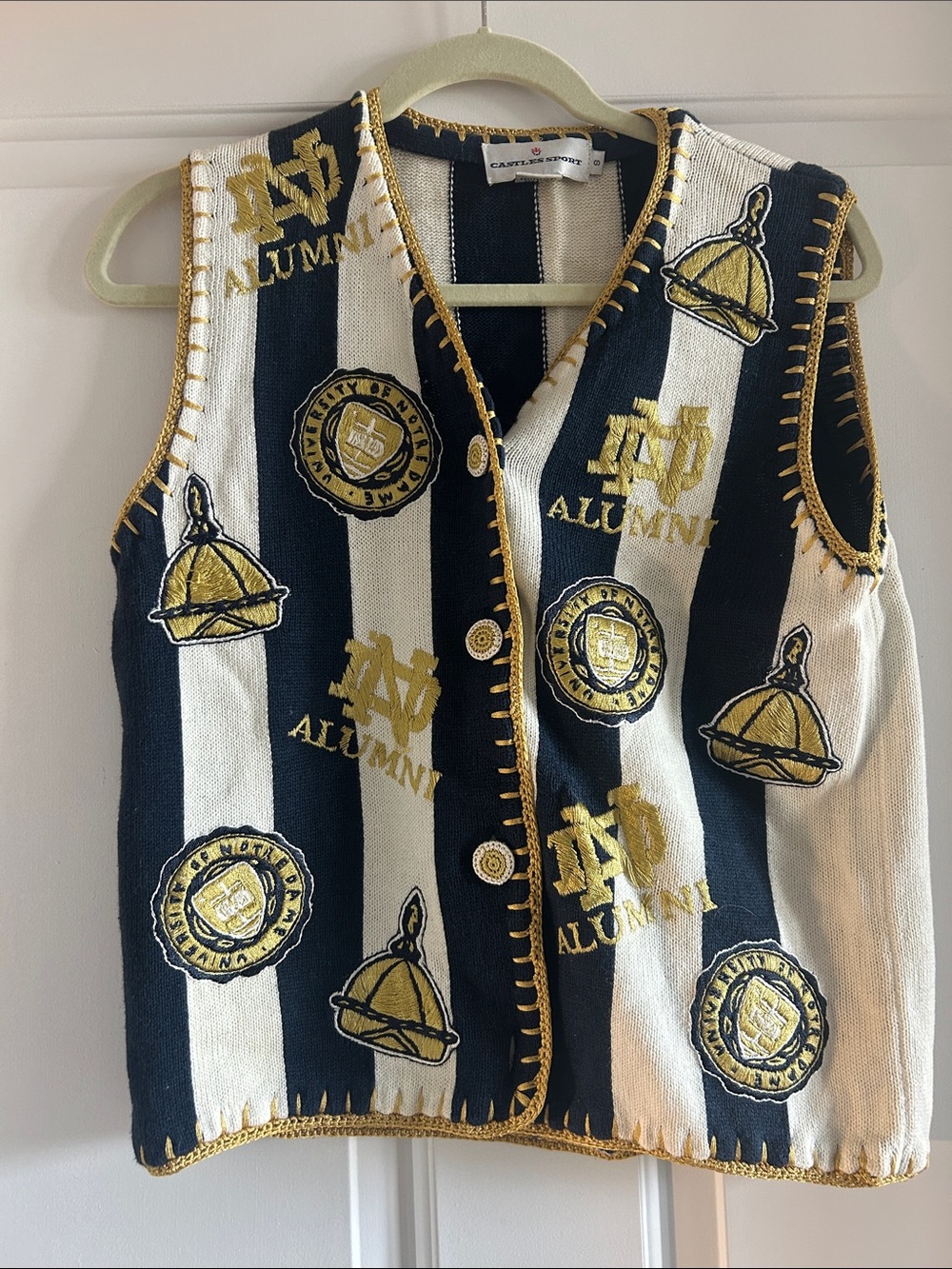 University of Notre Dame Navy & White Alumni Vest